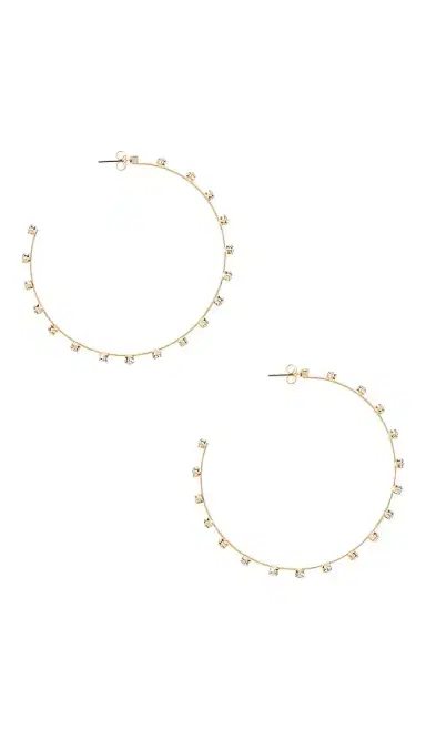 Ettika Rhinestone Hoop Earrings | Thumbnail 2