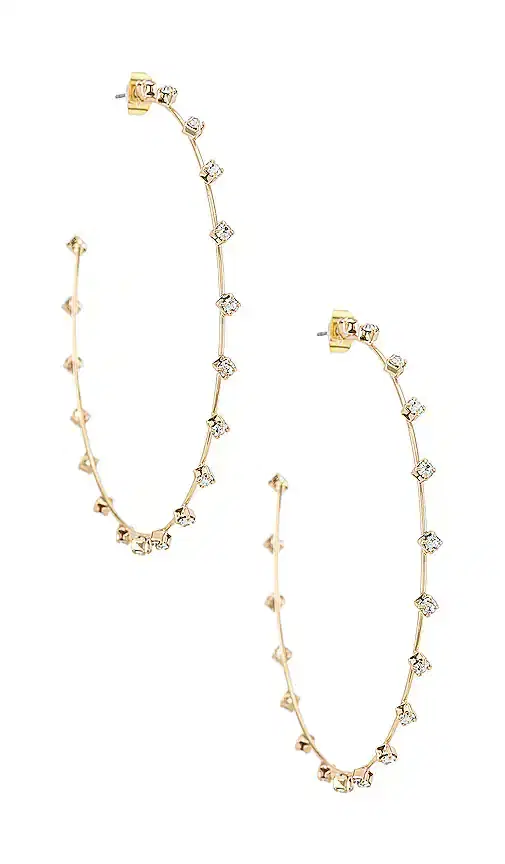Ettika Rhinestone Hoop Earrings