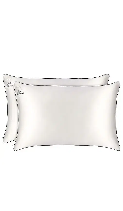 slip Queen/Standard Just Married Pillowcase Set
