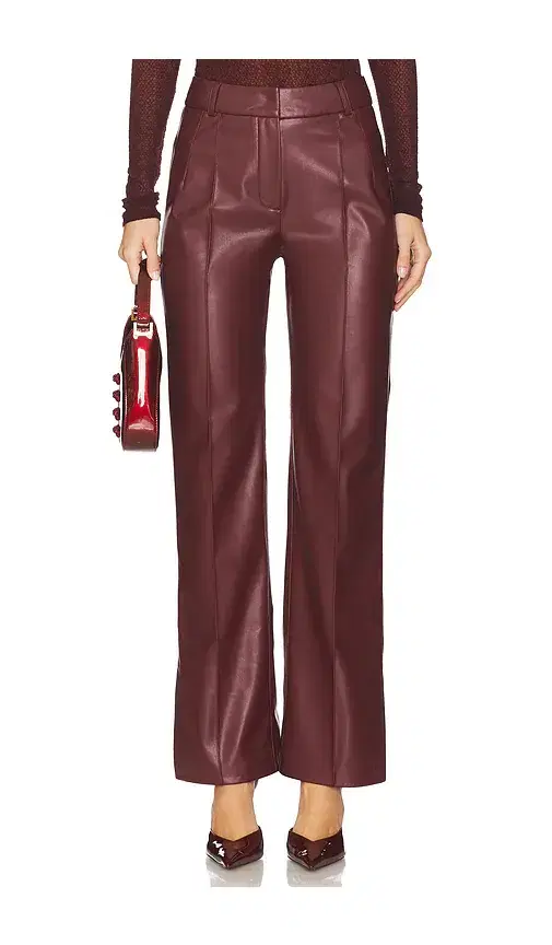 SELMACILEK Leather Slit Detailed Pant
