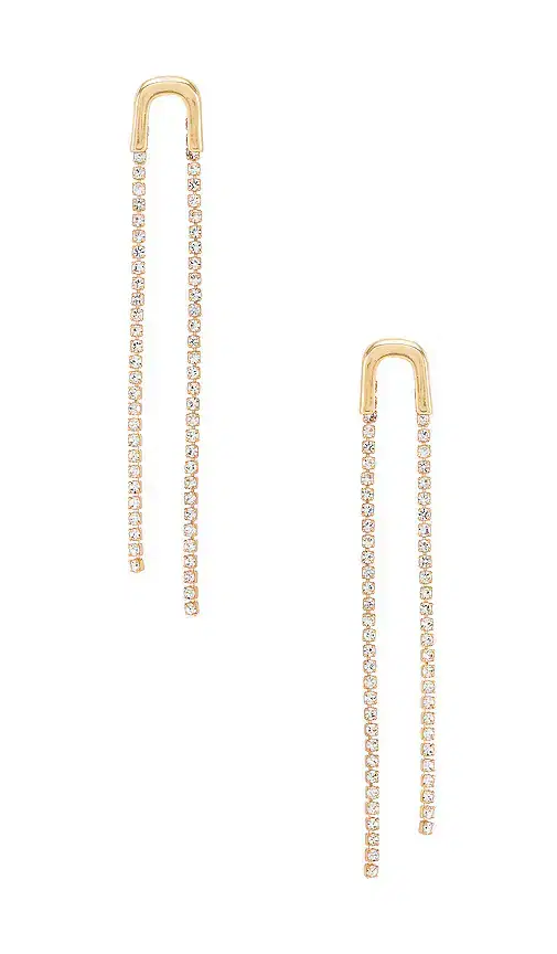 Ettika Double Chain Drop Earring