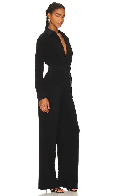 Norma Kamali Shirt Straight Leg Jumpsuit With Collar Stand | Thumbnail 2 Norma Kamali Shirt Straight Leg Jumpsuit With Collar Stand | Thumbnail 2