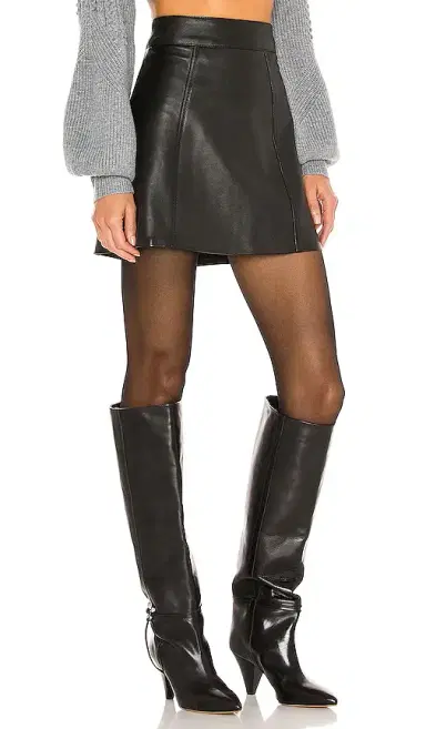 L'Academie Laurel Leather Mini Skirt | Thumbnail 2 L'Academie Laurel Leather Mini Skirt | Thumbnail 2