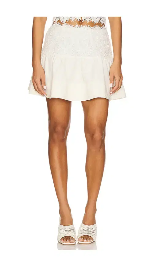 Doily Lace Mini Skirt
