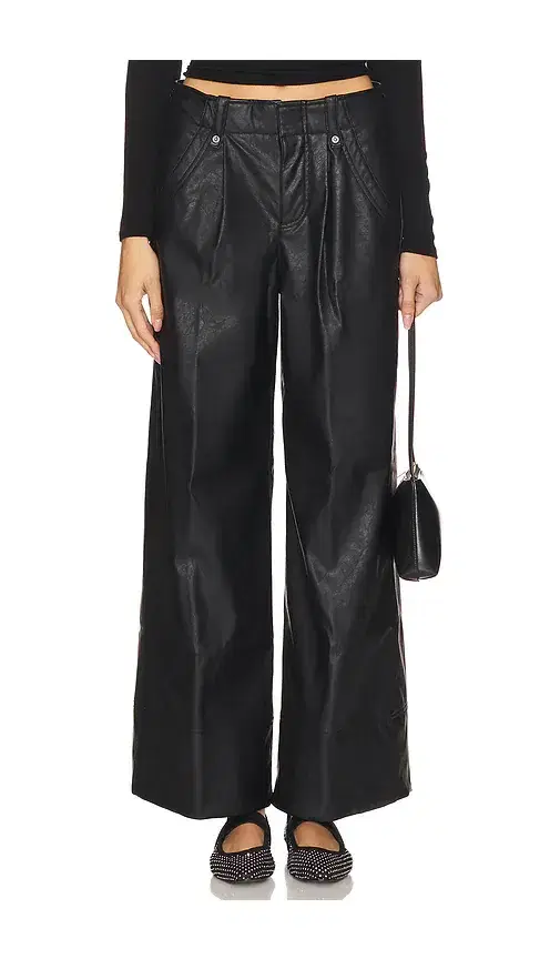 x REVOLVE Afton Faux Leather Trouser