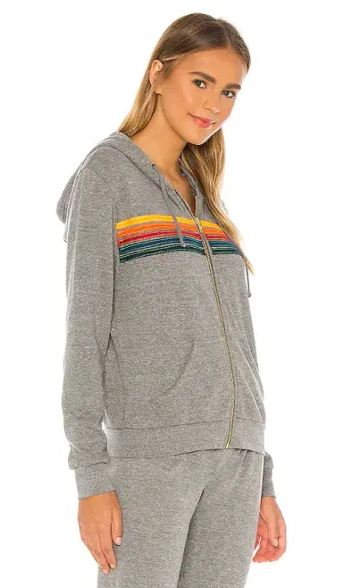 Aviator Nation 5 Stripe Zip Hoodie | Thumbnail 2 Aviator Nation 5 Stripe Zip Hoodie | Thumbnail 2