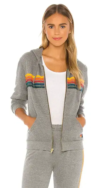 Aviator Nation 5 Stripe Zip Hoodie | Thumbnail 1 Aviator Nation 5 Stripe Zip Hoodie | Thumbnail 1