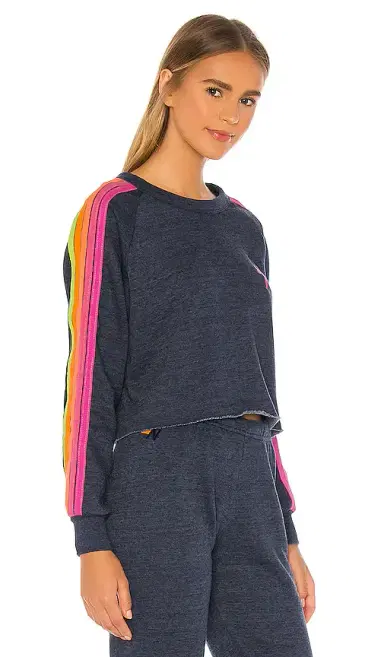 Aviator Nation Bolt Cropped Classic Crewneck | Thumbnail 2 Aviator Nation Bolt Cropped Classic Crewneck | Thumbnail 2
