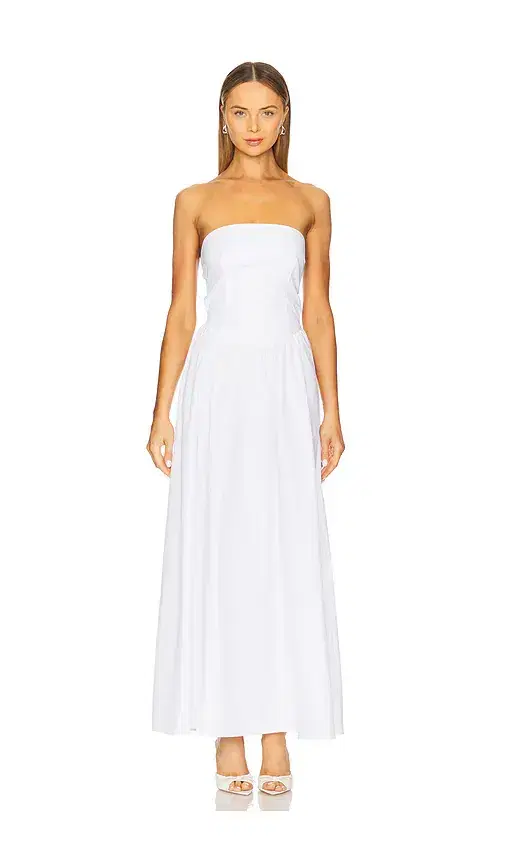 susana monaco Poplin Drop Waist Maxi Dress