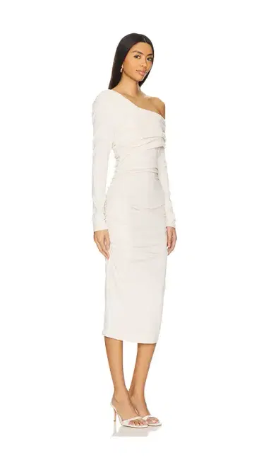 susana monaco One Off Shoulder Long Sleeve Dress | Thumbnail 2