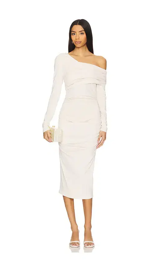 One Off Shoulder Long Sleeve Dress