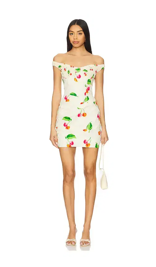 SWF Off Shoulder Pleated Mini Dress