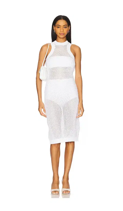 susana monaco Netting Racer Tank Dress
