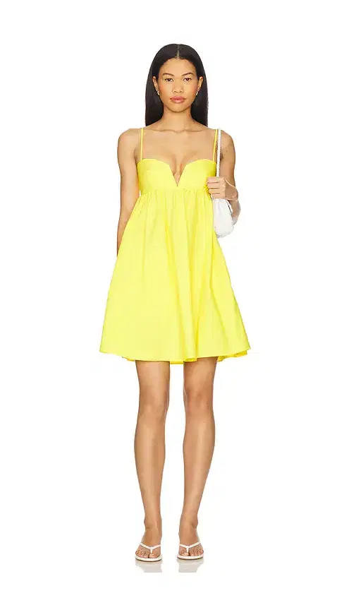 Susana Monaco Poplin Lace Up Back V Wire Dress