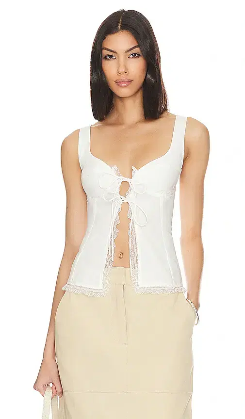 Cristal Tie Front Top