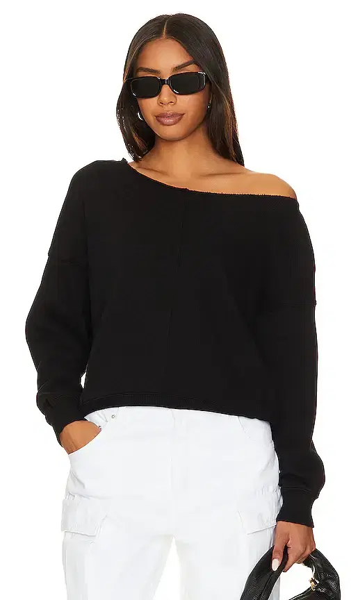 Bobi Off The Shoulder Crewneck
