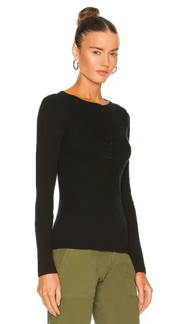 Nili Lotan Jordan Henley Tee | Thumbnail 2 Nili Lotan Jordan Henley Tee | Thumbnail 2