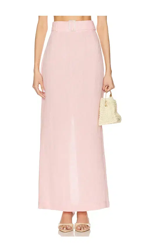 MATTHEW BRUCH Belted Maxi Pencil Skirt