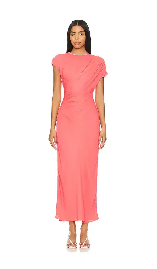 L'Academie Bardot Midi Dress