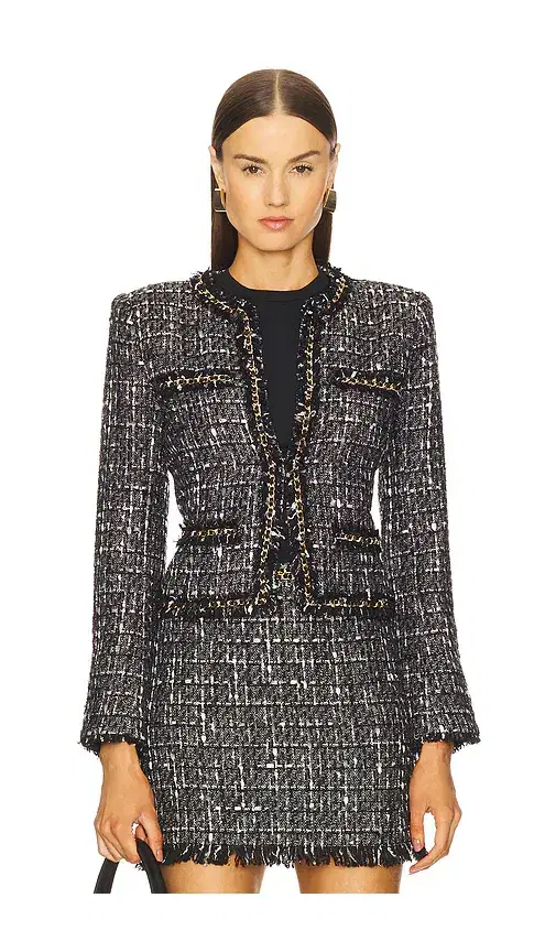 Serena Chain Tweed Blazer