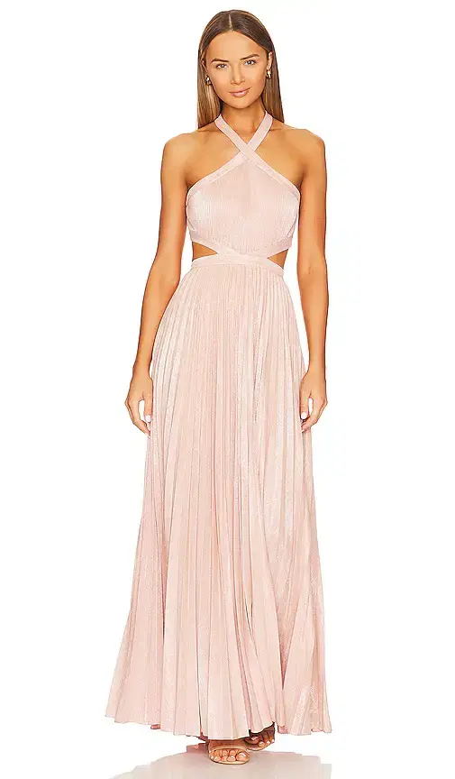 BCBGMAXAZRIA Metallic Evening Gown