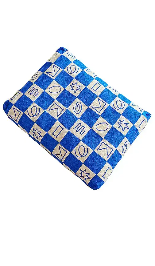 Dusen Dusen Tile Embroidered Dog Bed