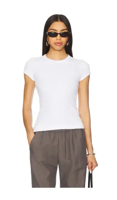 ENZA COSTA Cap Sleeve Crew Tee | Thumbnail 1 ENZA COSTA Cap Sleeve Crew Tee | Thumbnail 1