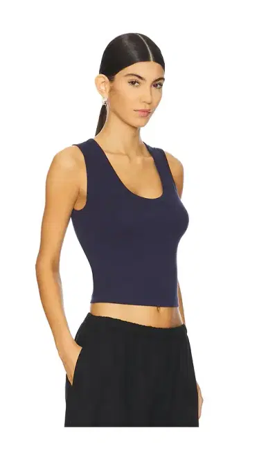 ENZA COSTA Supima Baby Cropped U Tank Top | Thumbnail 2