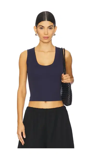 ENZA COSTA Supima Baby Cropped U Tank Top | Thumbnail 1