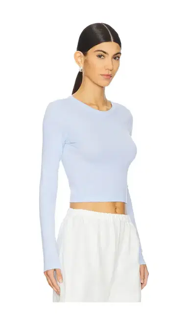 ENZA COSTA Supima Baby Long Sleeve Cropped Top | Thumbnail 2
