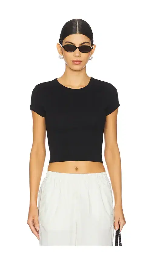 Enza Costa Supima Baby Cropped Tee
