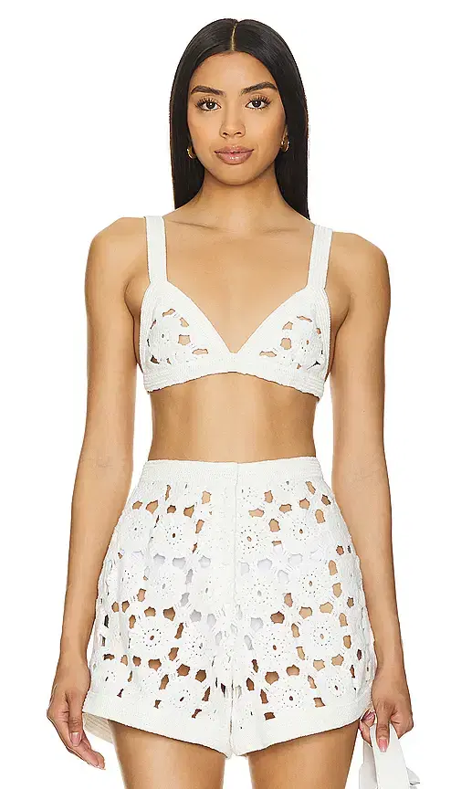 SAU LEE Myko Crochet Bralette