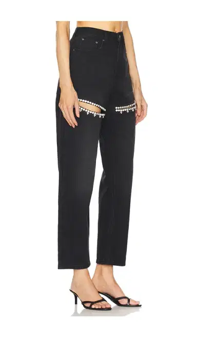 AREA Crystal Slit Jeans | Thumbnail 2