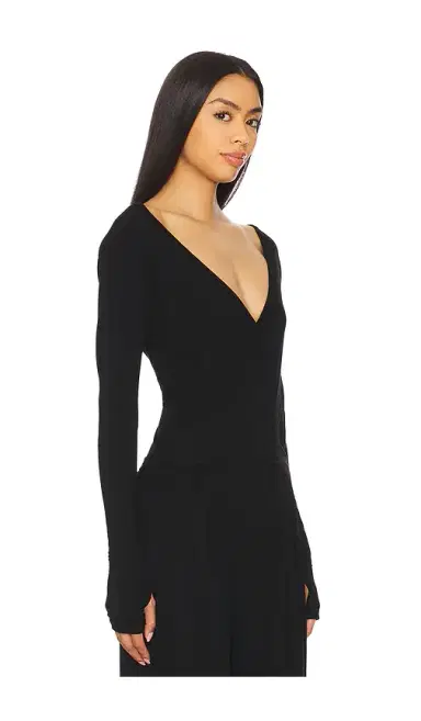 Michael Lauren Aziel Long Sleeve Cross Front Top | Thumbnail 2 Michael Lauren Aziel Long Sleeve Cross Front Top | Thumbnail 2