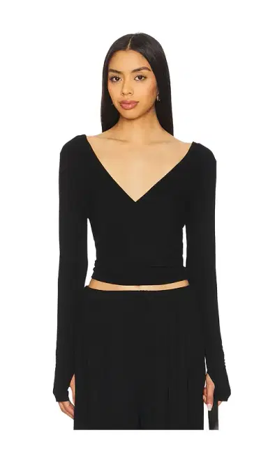 Michael Lauren Aziel Long Sleeve Cross Front Top | Thumbnail 1 Michael Lauren Aziel Long Sleeve Cross Front Top | Thumbnail 1