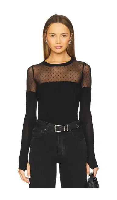 Michael Lauren Herbert 1/2 Lace Top | Thumbnail 1 Michael Lauren Herbert 1/2 Lace Top | Thumbnail 1