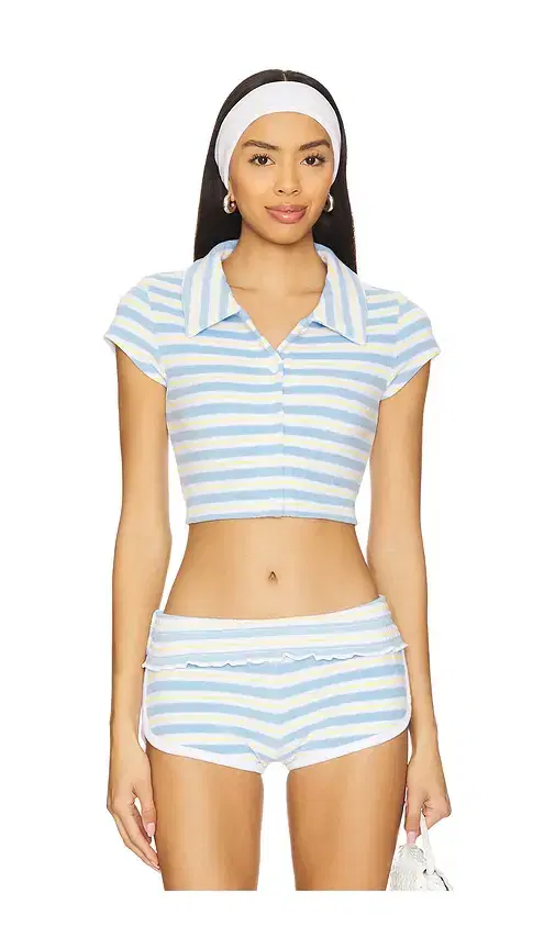 Frankies Bikinis Laurel Button Up Top