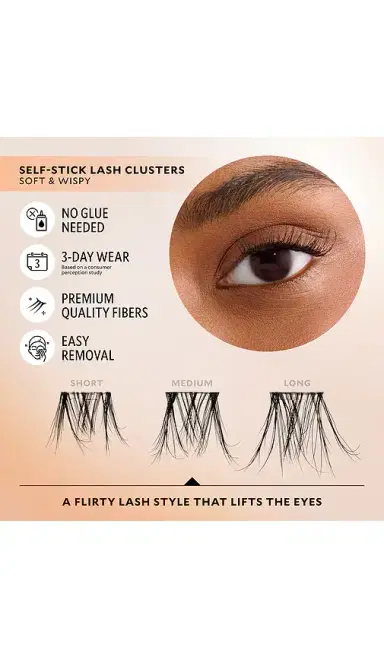 Velour Lashes Soft & Wispy Xtensions Self-stick Clusters | Thumbnail 2