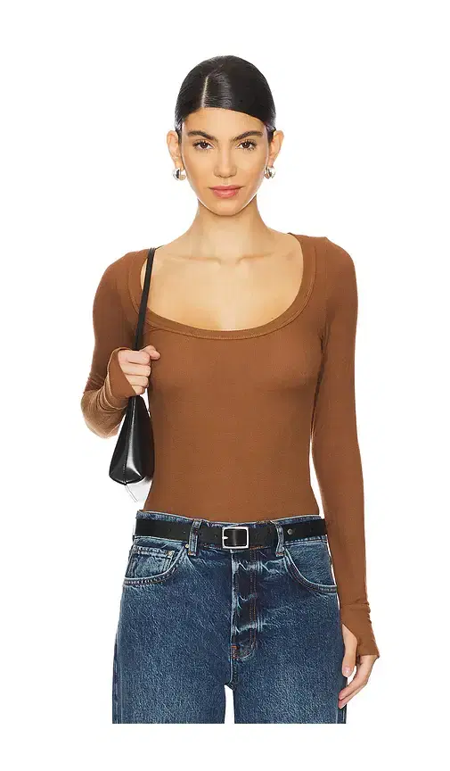 Leonard Long Sleeve Scoop Neck W/ Thumbhole Top