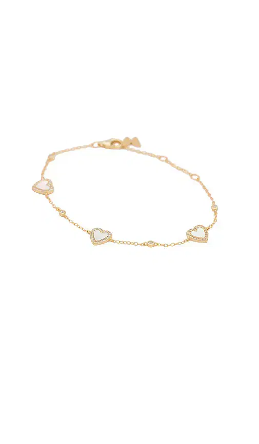 By Adina Eden Eden Pave Heart Bracelet
