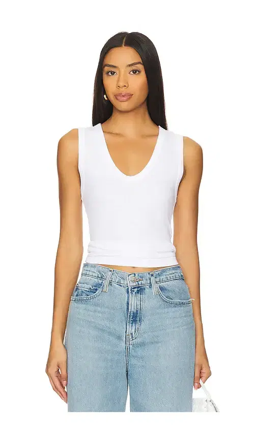 Enza Costa Textured Rib Sleeveless U