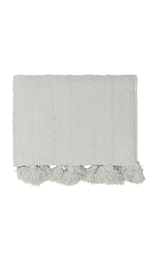 Sunday Citizen Braided Pom Pom Throw
