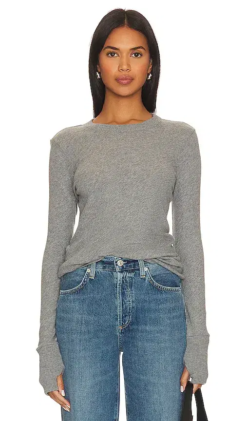Enza Costa Cashmere Easy Cuffed Crew