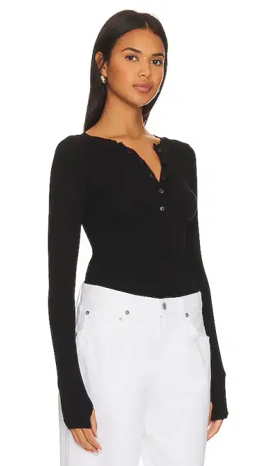 ENZA COSTA Rib Baseball Henley | Thumbnail 2 ENZA COSTA Rib Baseball Henley | Thumbnail 2