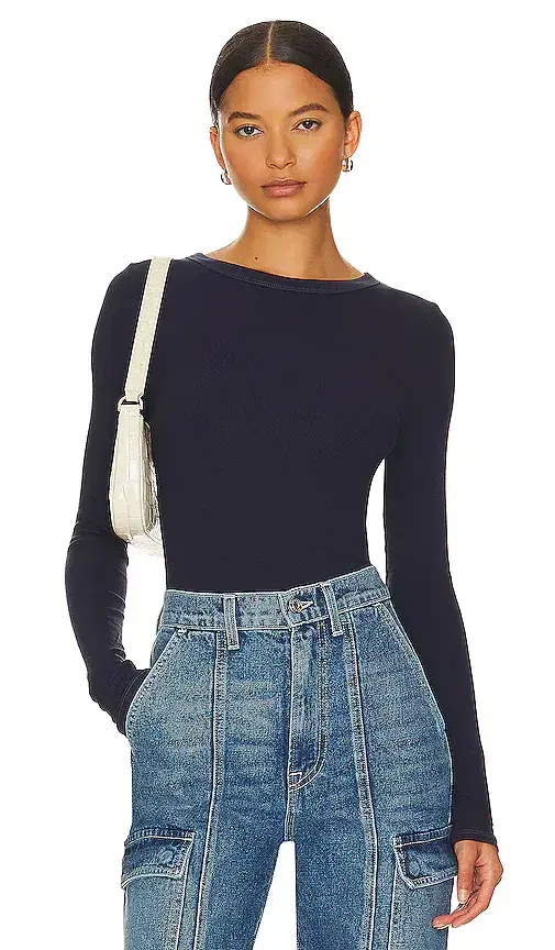 Enza Costa Silk Knit Long Sleeve Crew