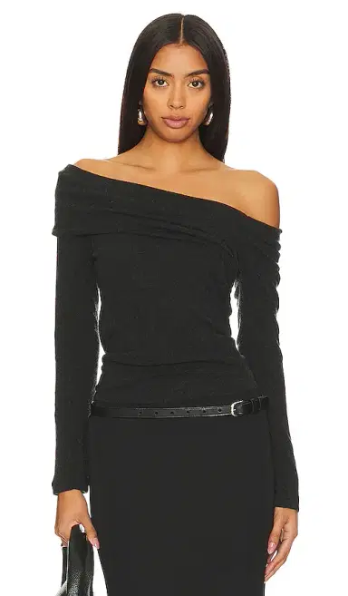 ENZA COSTA Cashmere One-shoulder Top | Thumbnail 1 ENZA COSTA Cashmere One-shoulder Top | Thumbnail 1