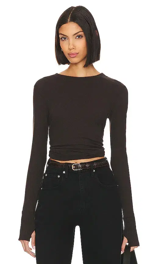 Cashmere Easy Cuffed Crew