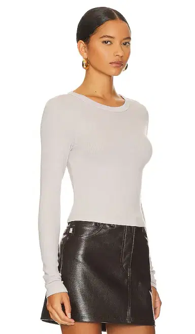 Enza Costa Silk Knit Long Sleeve Tuck Top | Thumbnail 2 Enza Costa Silk Knit Long Sleeve Tuck Top | Thumbnail 2