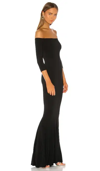 Norma Kamali Off the Shoulder Fishtail Gown | Thumbnail 2