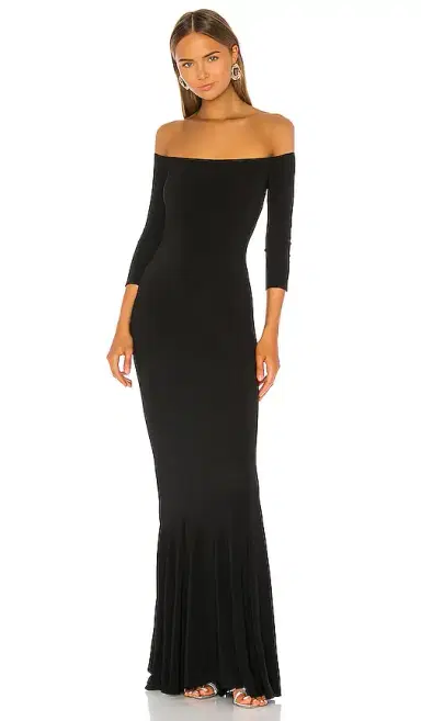 Norma Kamali Off the Shoulder Fishtail Gown | Thumbnail 1